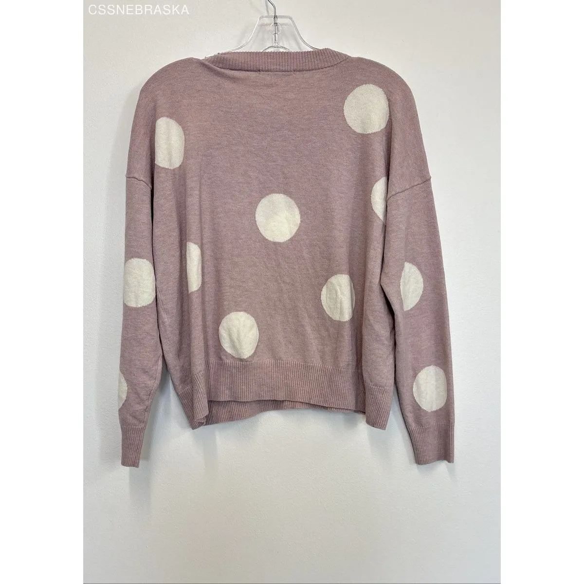 T Tahari‎ Pink/White Crewneck Sweater - Size M - Image 6