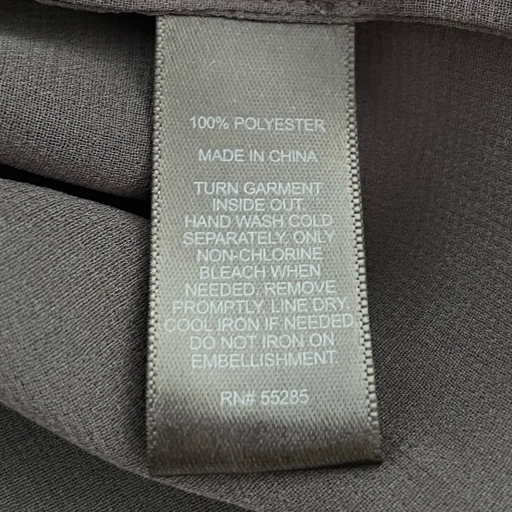 Express Sequin and Sheer Blouse Dark Gray Medium - Image 6