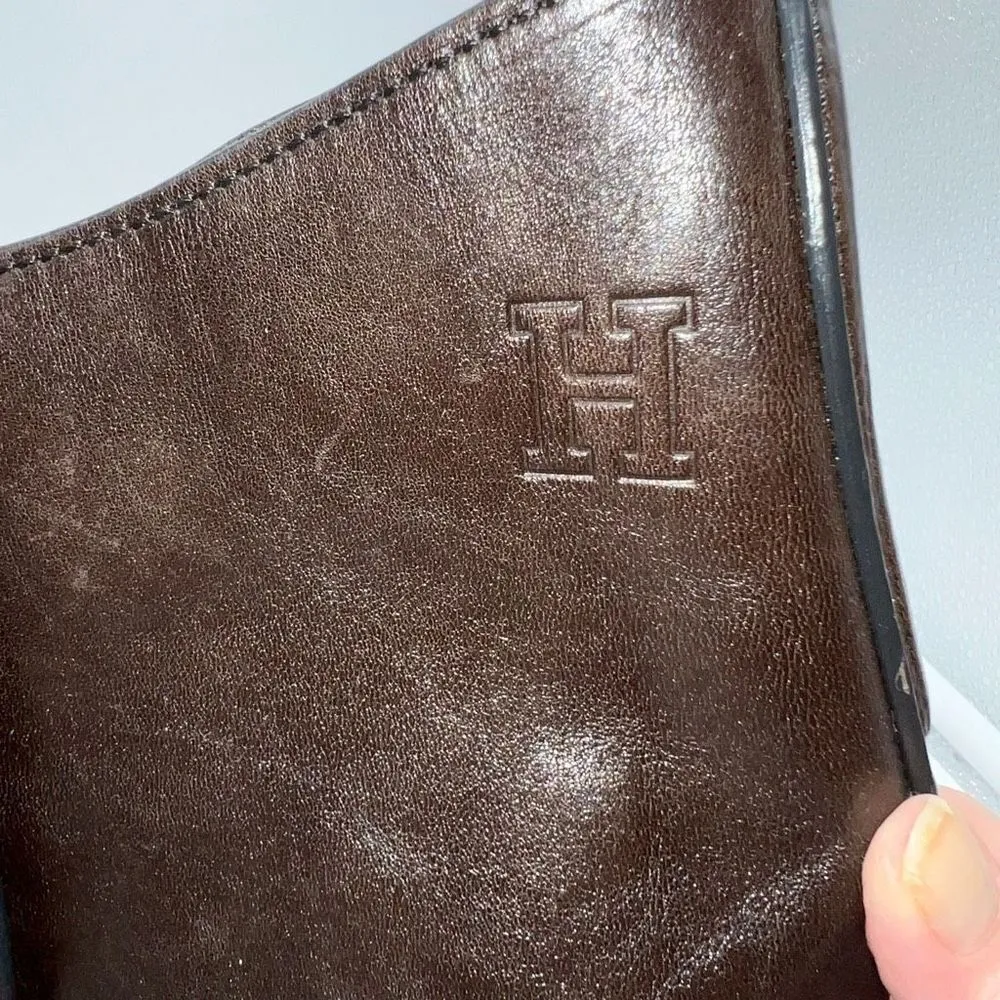 Hirofu made in Italy Chocolate Brown Leather and Suede Handbag - Image 12