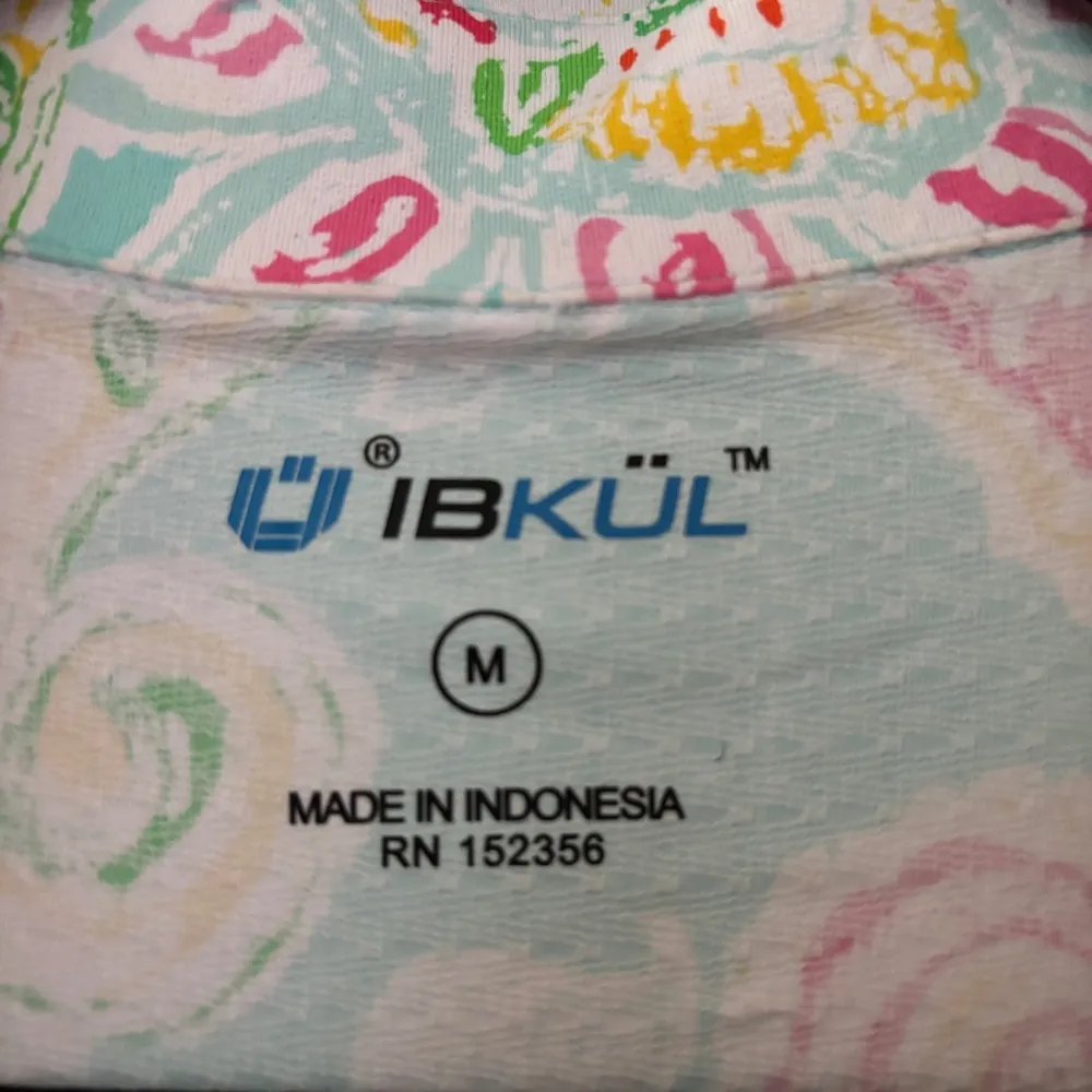 IBKUL Sleeveless Dress Polo Neck Flare UPF 50 Sharon Seafoam Paisley Size Medium Blue - Image 8