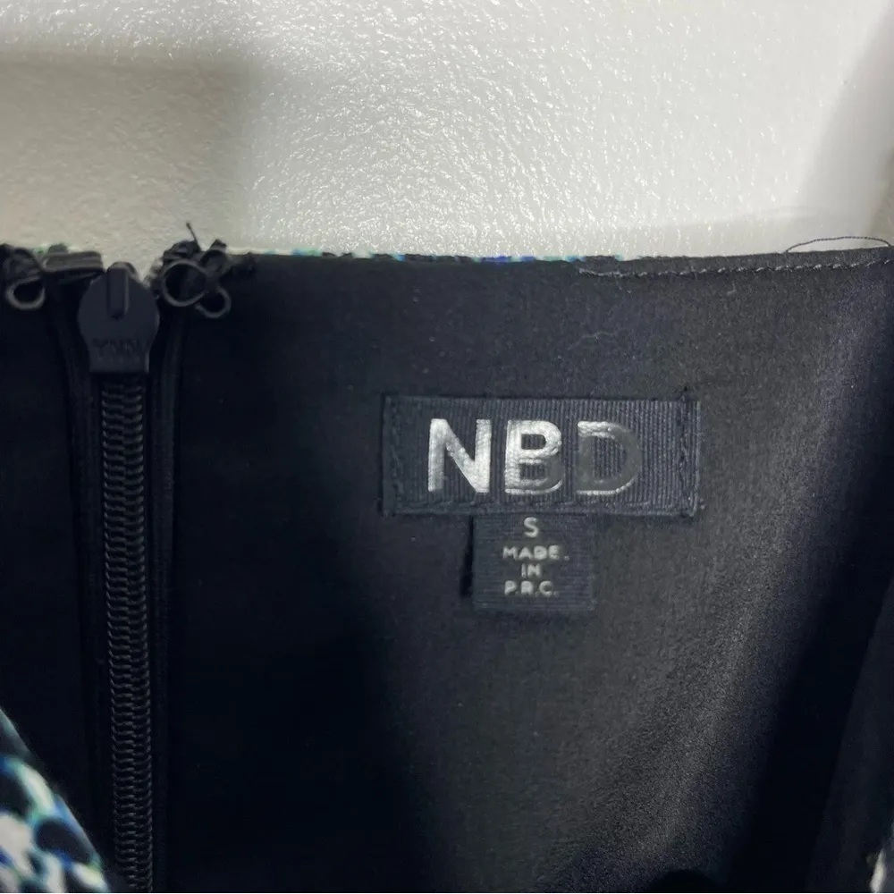 NBD Only Way Dress in Blue & Green Size Small Mini Dress Revolve - Image 3