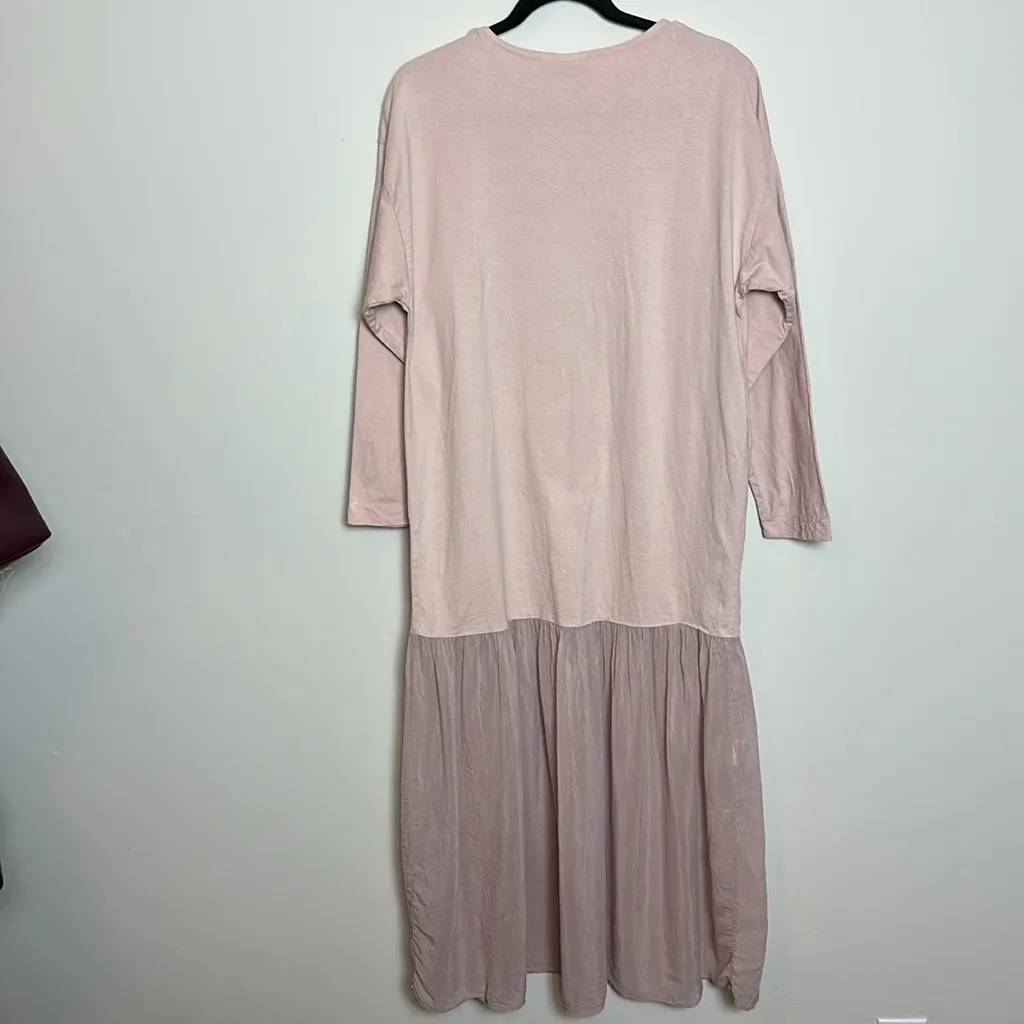 Johnny Was‎ Vintage T-Shirt Maxi Dress Embroidered Flowers 100% Cotton  Sz Sm - Image 2