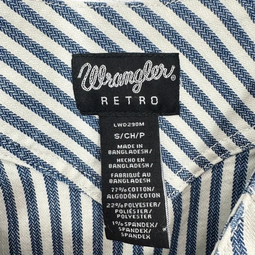 Wrangler Retro Striped Button Front Sleeveless Dress Western Size S Western - Image 5