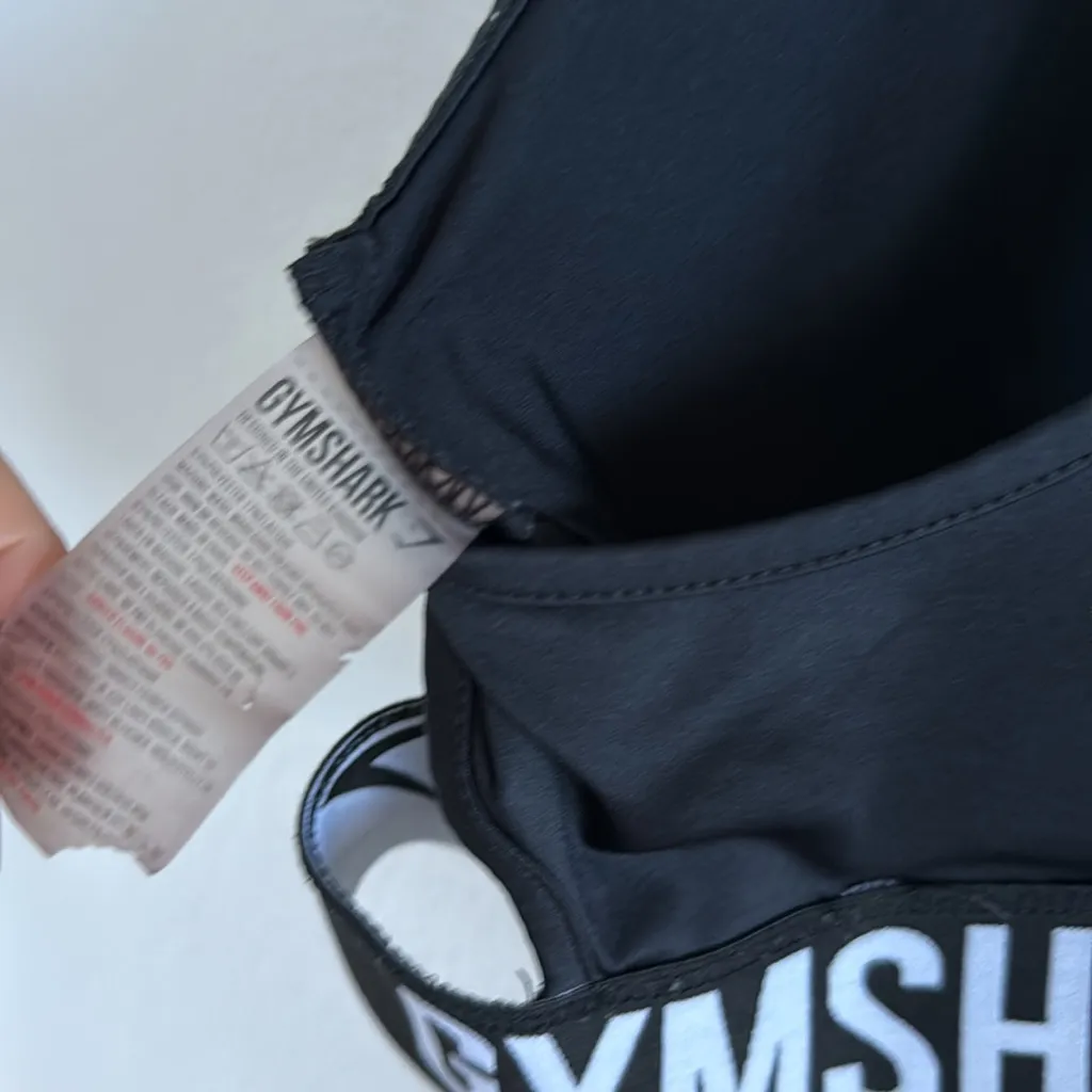 Gymshark Side Cutout Black Sports Bra Branded Small - Image 5