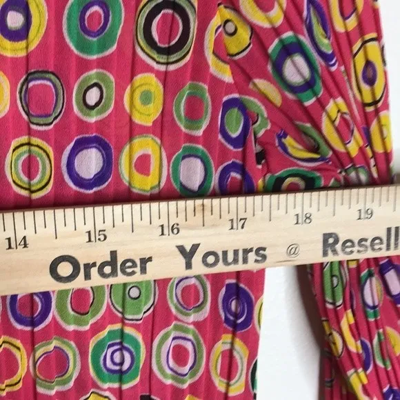 Violet & Claire ladies colorful retro funky artsy button up shirt top size small - Image 10