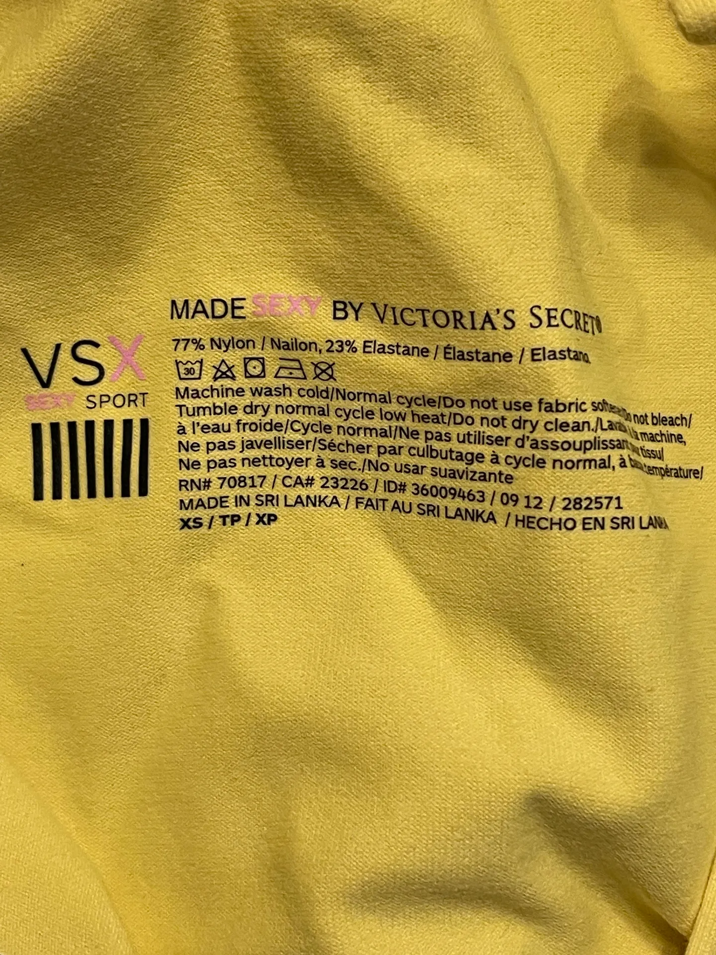 Victoria Sport VSX Yellow 1/4 zip pullover, XS - Image 3