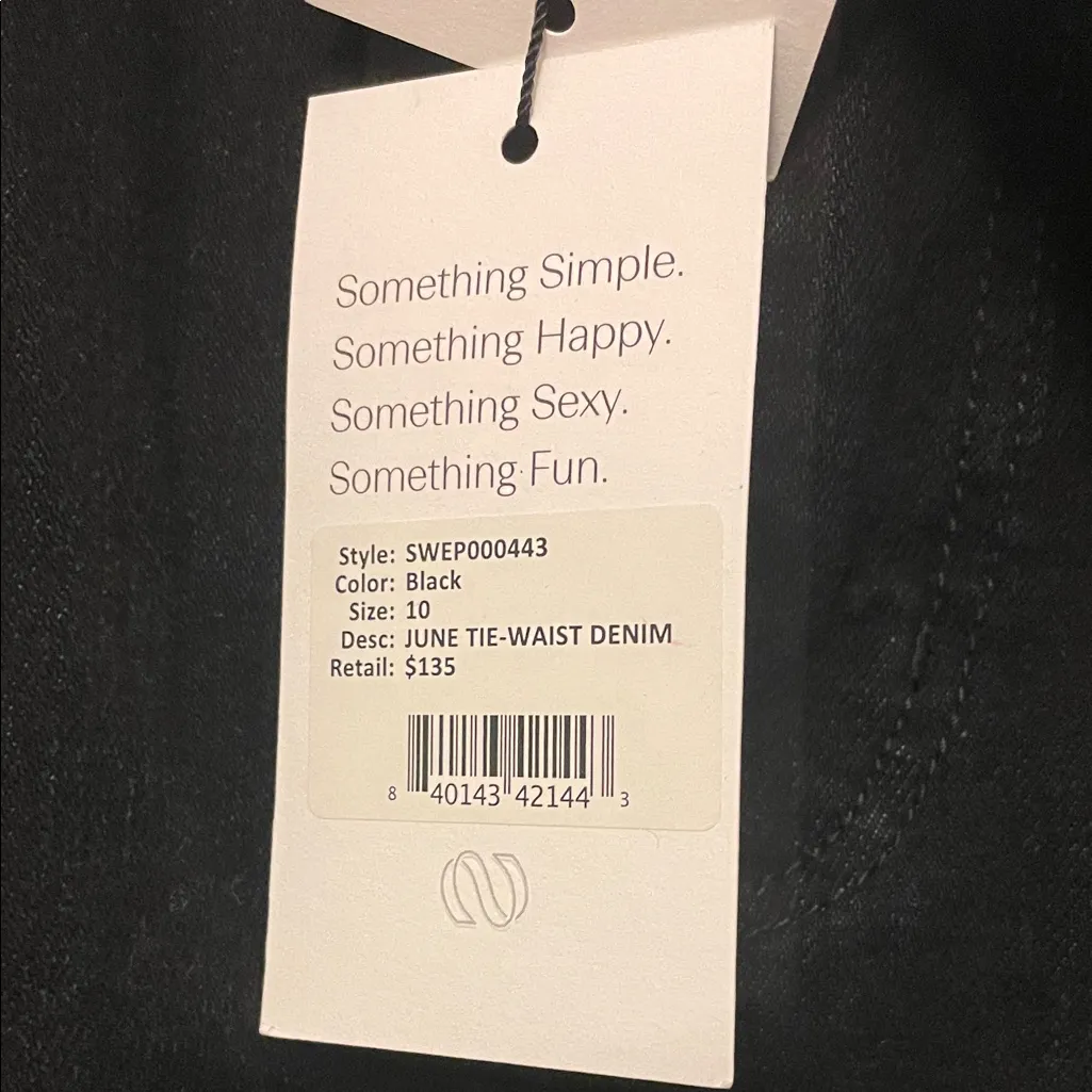 Something Navy June Black Dark High Rise Jeans - Image 8