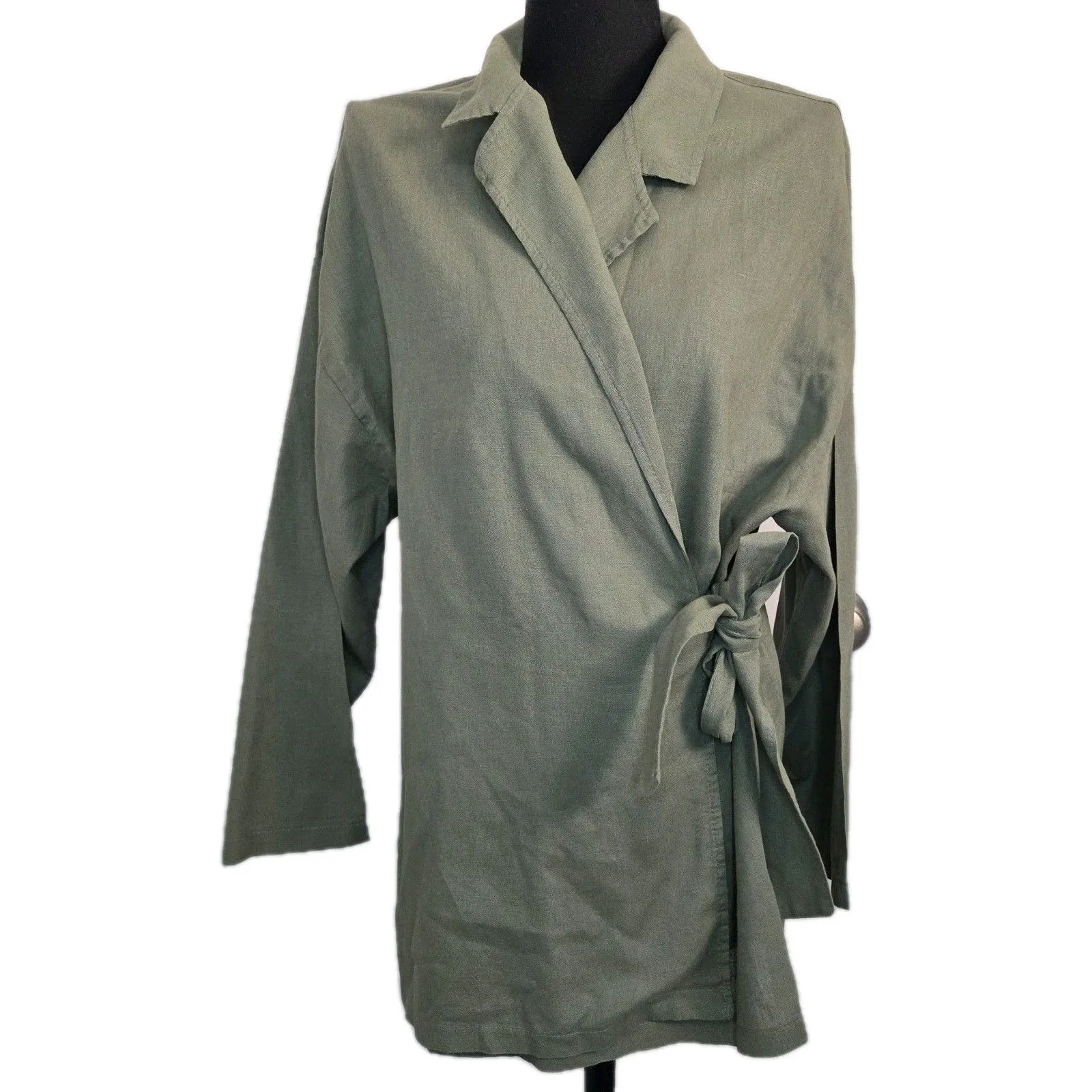 MADE IN ITALY Linen Cotton Lightweight V - Image 2