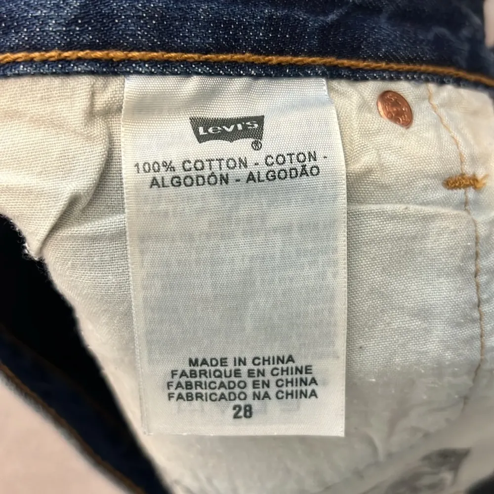 Levi's Levi’s 501 Dark Wash Raw Hem Denim Shorts - Image 5