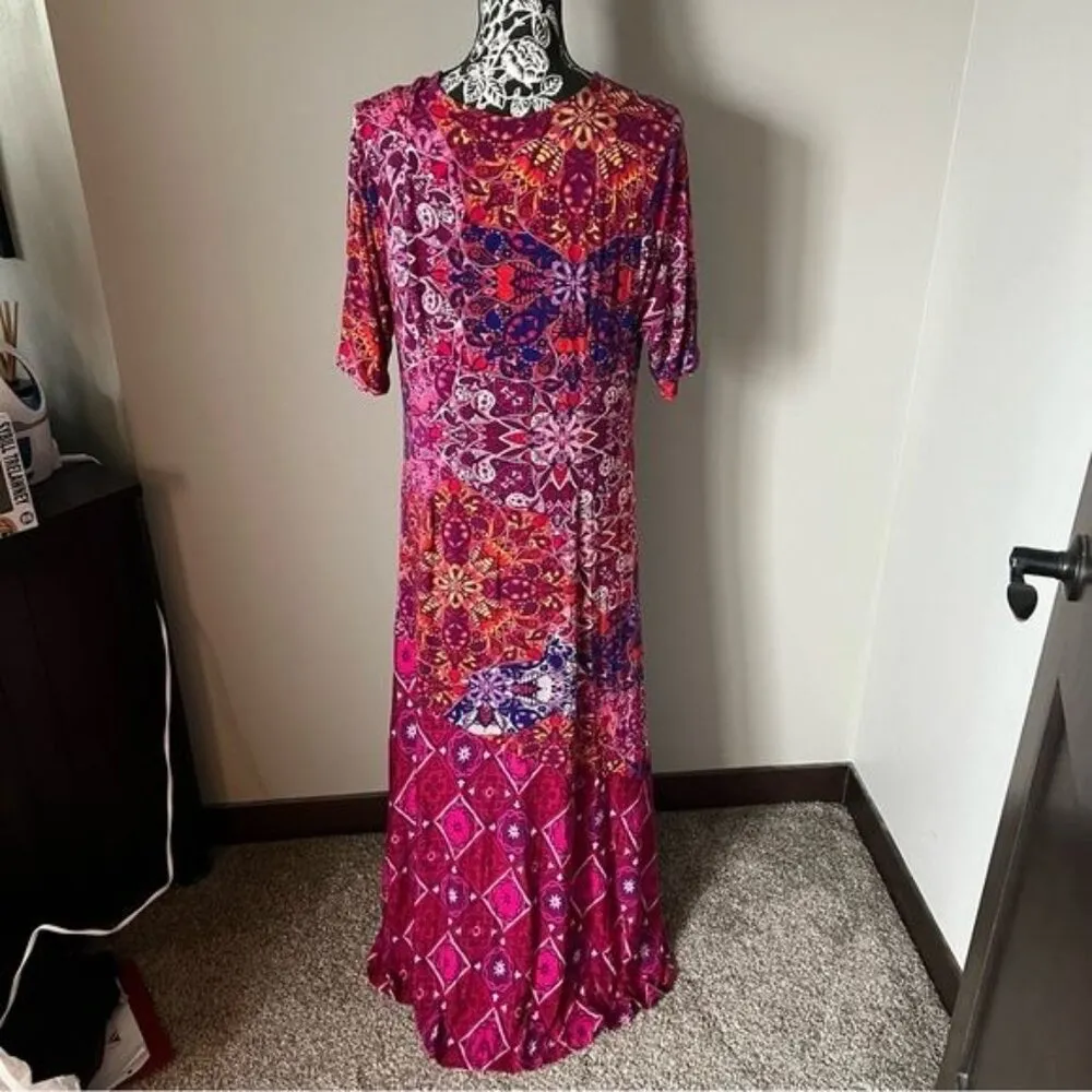 Soft Surroundings Women’s Maxi Dress Floral Colorful Comfy Stretchy Large - Image 8