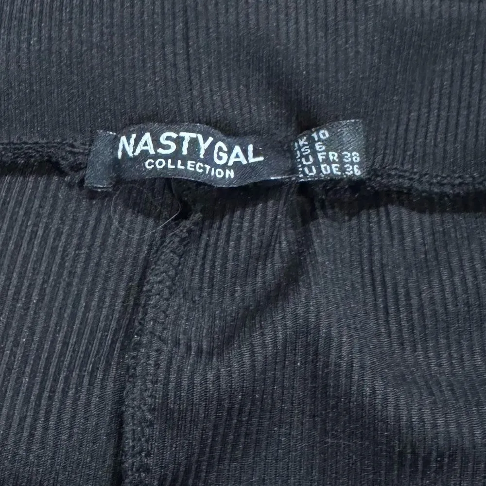 Nasty Gal Black Wide Leg Stretch Pants Women’s 6 - Image 3