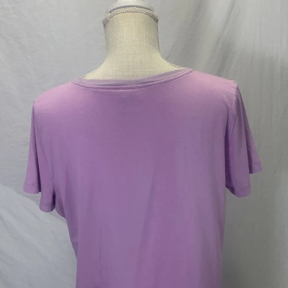 Chico’s Zenergy Double Layer Mesh Top Purple Size 2 - Image 9