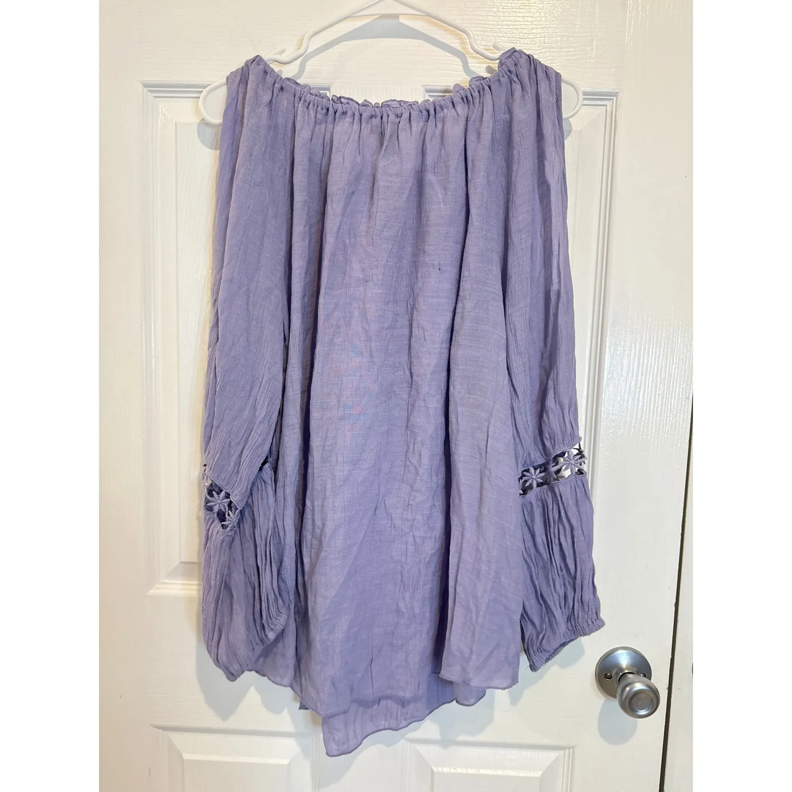 Melissa Paige Off‎ Shoulder Top Lace Detail Bohemian Blouse Petite PXL/PTG - Image 5