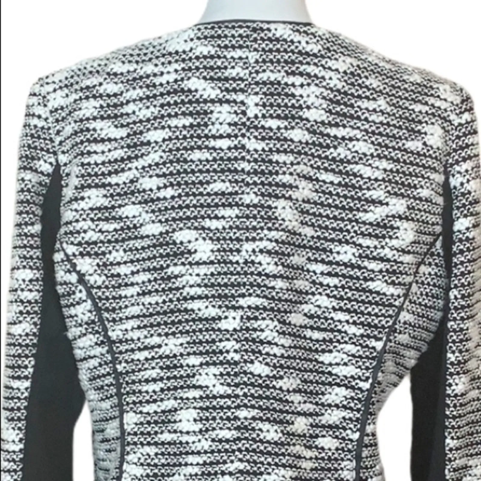 Gibson Latimer Blazer Tweed Moto Jacket Cream Officecore Women's Size Large - Image 10