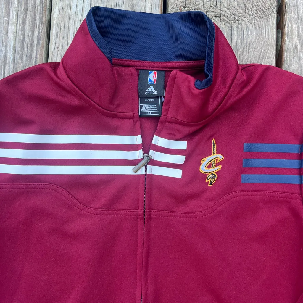 adidas cleveland cavaliers | women’s size medium full zip track jacket - Image 3