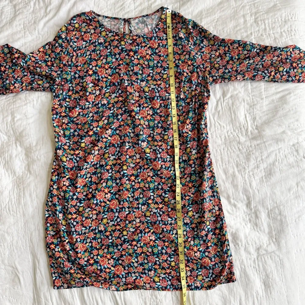 Old Navy Midi L Floral Ditsy Bohemian Long Sleeve Tie Coquette Cottagecore Multi - Image 11