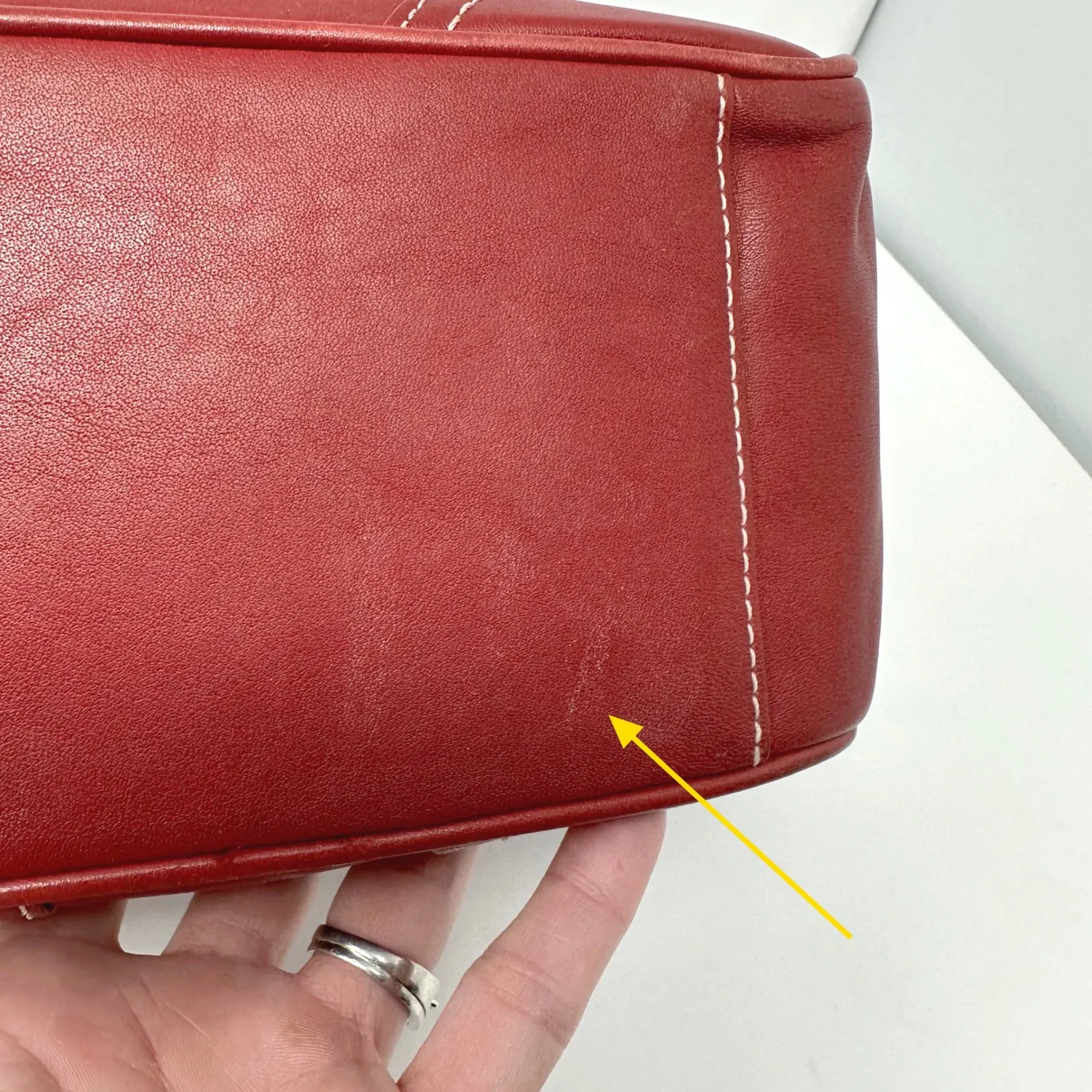 Coach Legacy Hampton Gallery Tote Leather‎ Red F11396 - Image 10