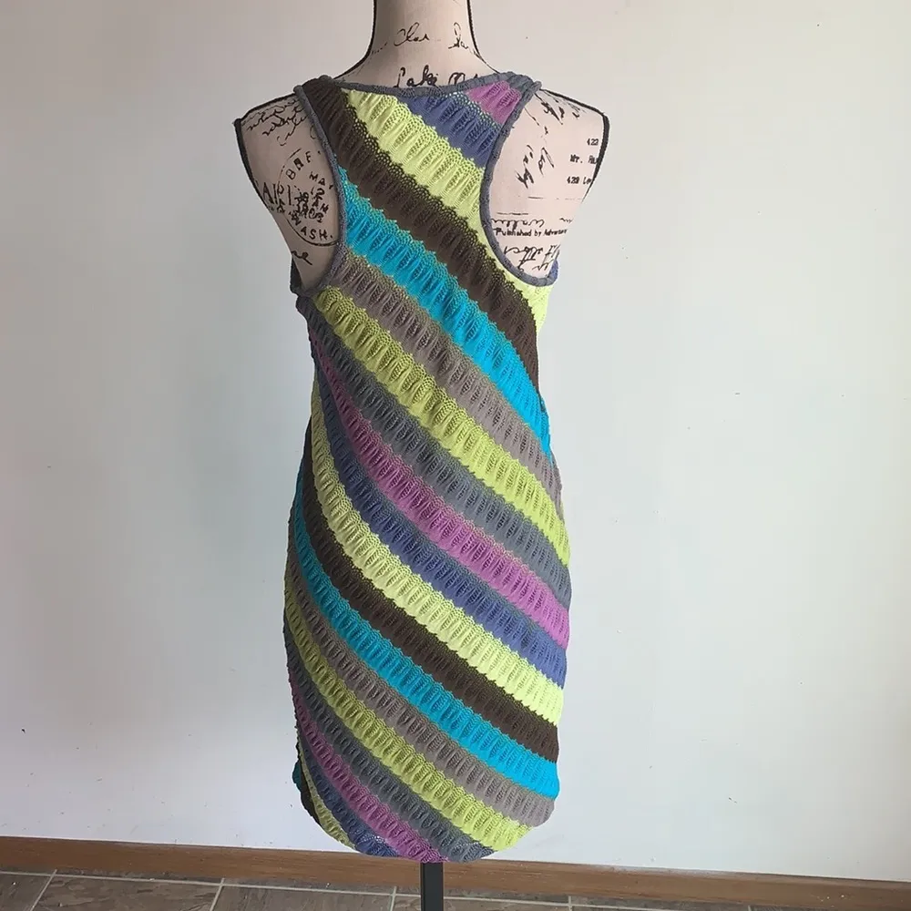Muse pastel multicolored sleeveless dress Green Size M - Image 5