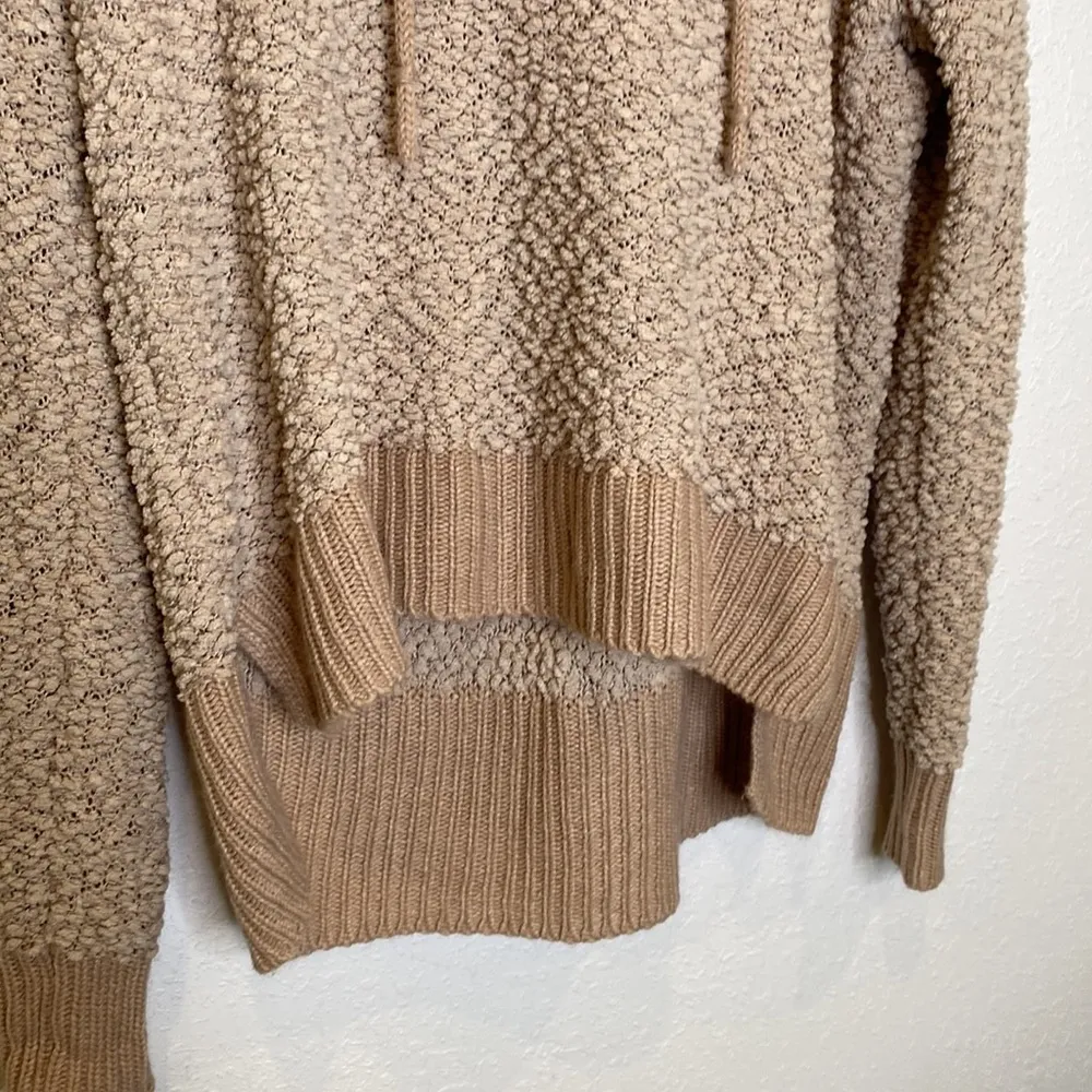 Knox Rose V-Neck Pullover Hooded Chunky Popcorn Knit Sweater EUC Sz M Stretch - Image 3