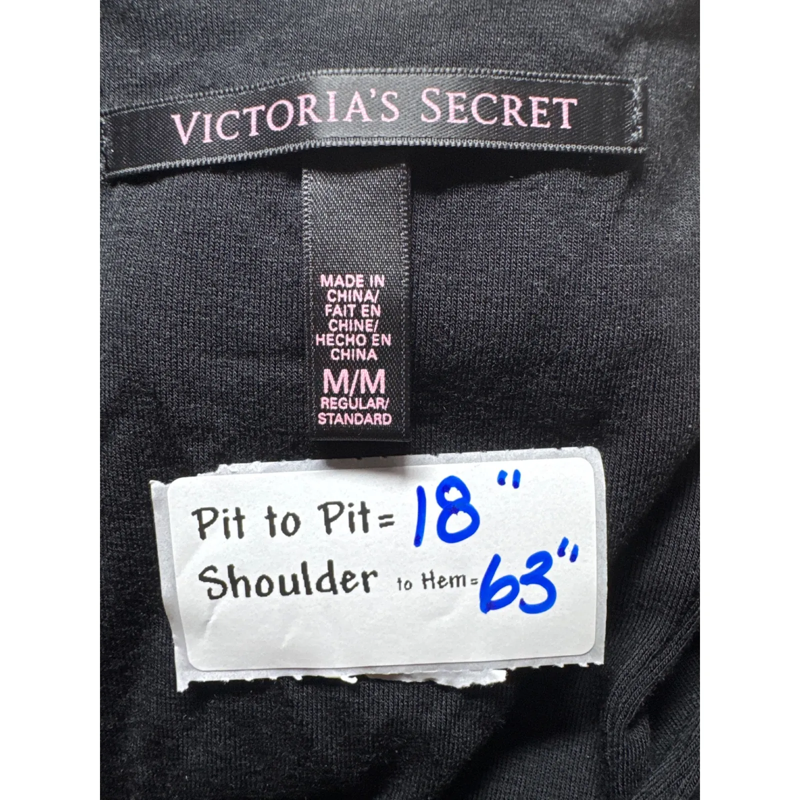 Victoria's Secret Black Tank Maxi Dress Floral Print Pink Lined Resort Size M - Image 3