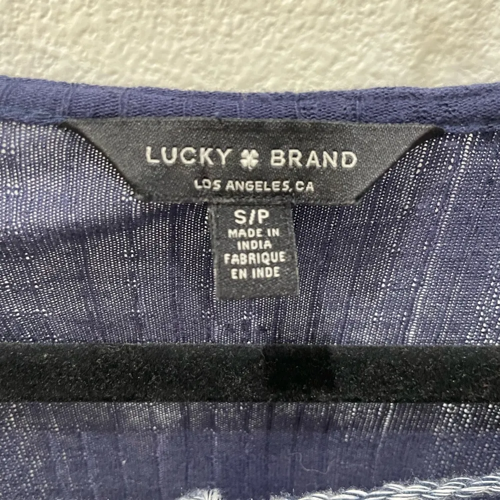 Lucky Brand Navy Blue Boho Blouse - Image 7