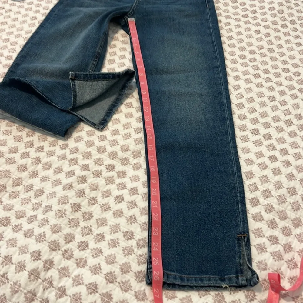 NWT Massimo Dutti High Rise Ankle Cropped Split Hem Medium Wash Jeans Size 2 - Image 9