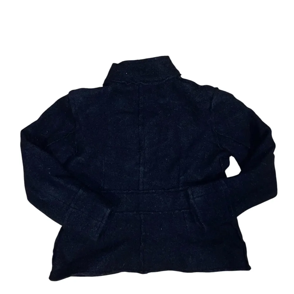 black vintage military style jacket with gold button - Image 5