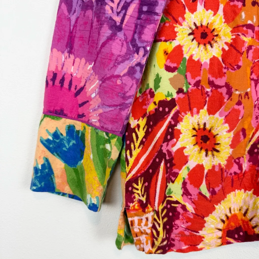 Anthropologie Roeqiya Fris Garden Bloom Flannel‎ Pajama Top Size XS - Image 5