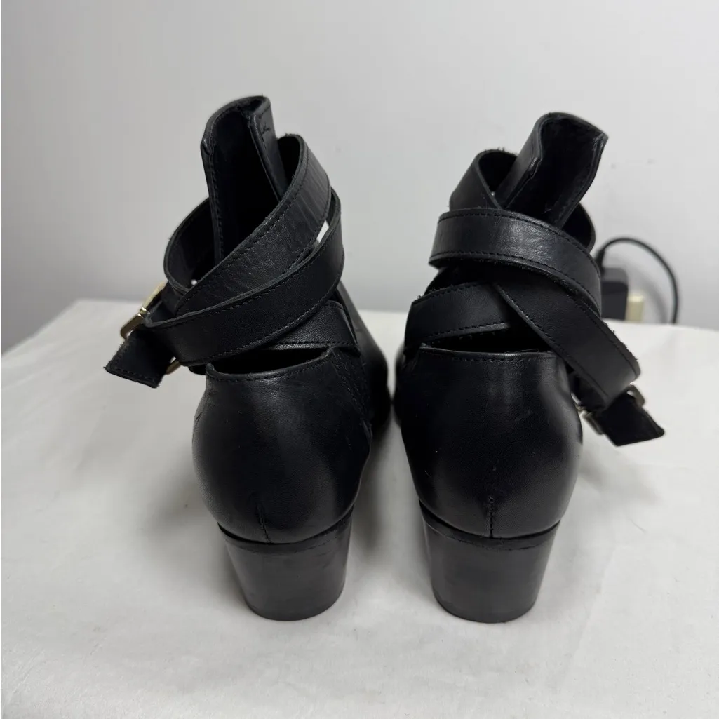 Kurt Geiger Black Leather Saint Wrap Ankle Boot Size 36 US 6 - Image 6