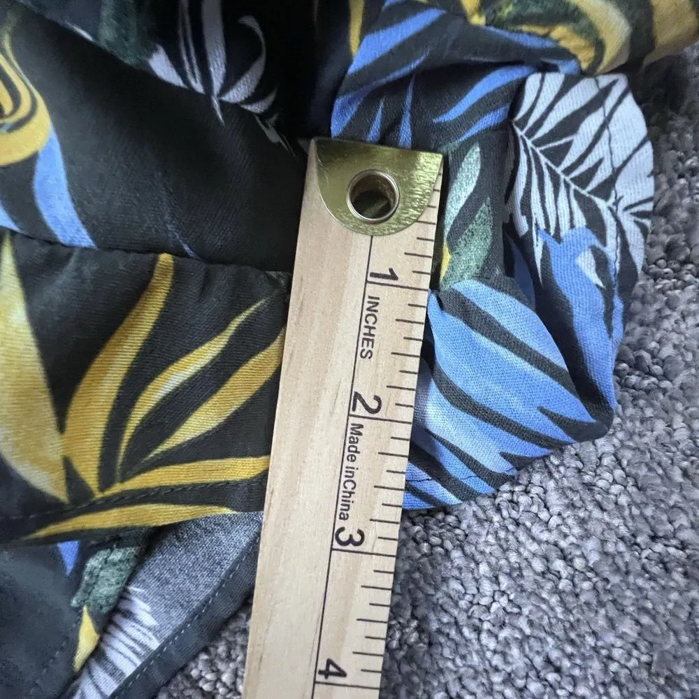 Sadie & Sage Palm Leave Aloha Ruffled Hem Lined‎ Pull On Shorts Size Medium - Image 7