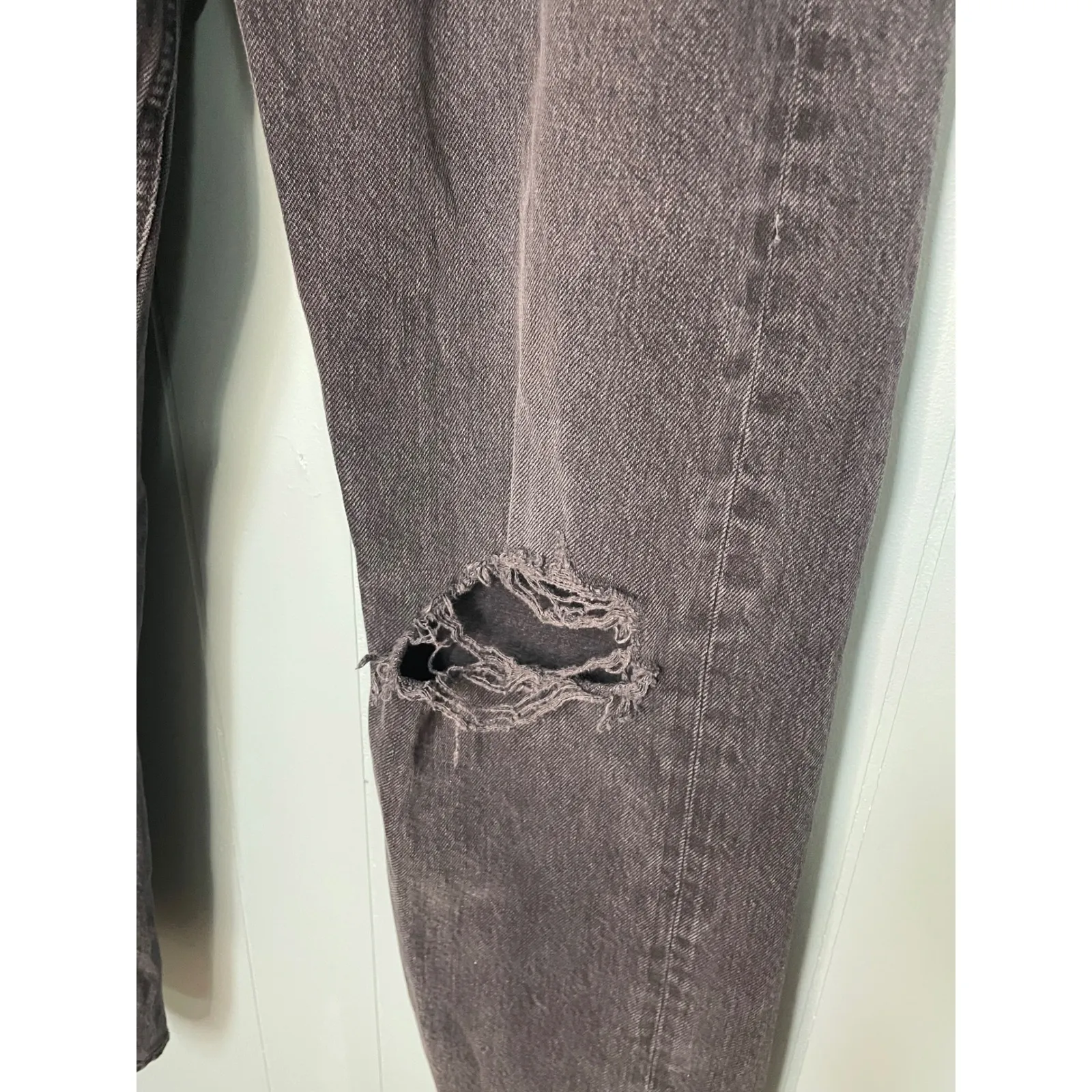 AGOLDE 90s Pinch High Rise Straight Leg Jeans Distressed Size 27 - Image 4