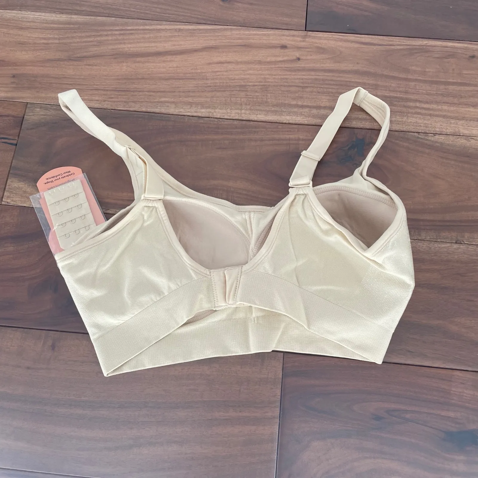 Shapermint Essentials Everyday Comfort Straps Wireless Shaping Bra Chai M Tan Size M - Image 3