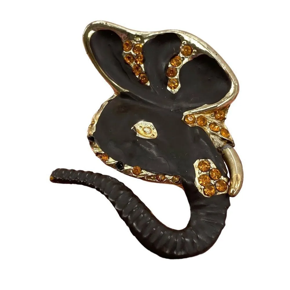 Vintage Gold Tone Brooch Pin Lot of 3 Gold - Image 11