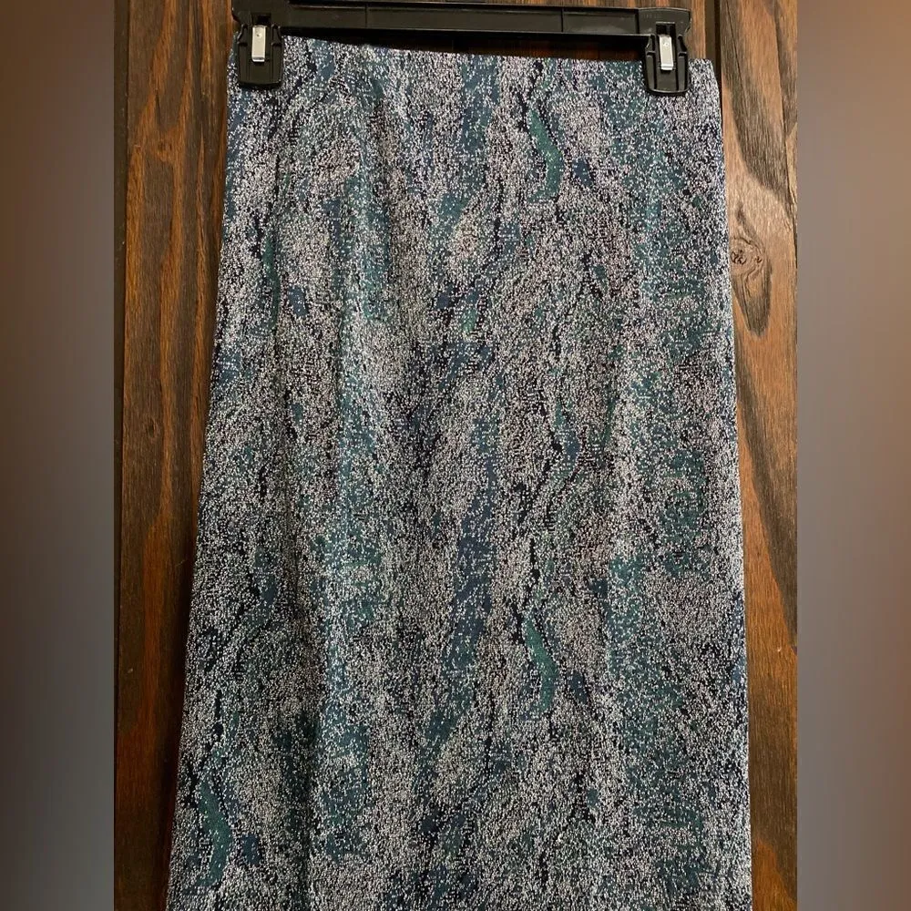 NWT TopShop Tall Shimmery metallic aqua pencil skirt  size 4T - Image 11