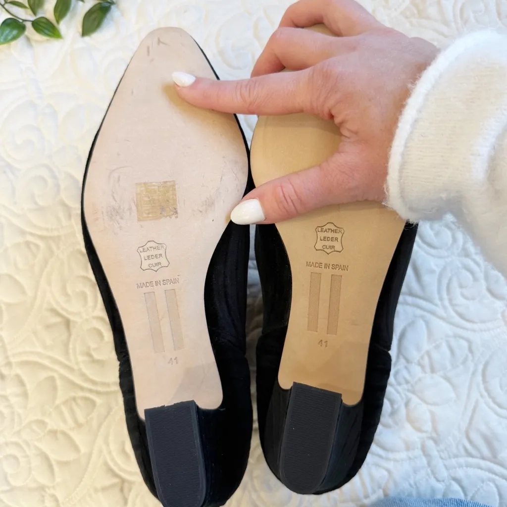 Miista Billie Velvet Ankle Heeled Bootie Sz EU 41 / US 10.5 Black - Image 3