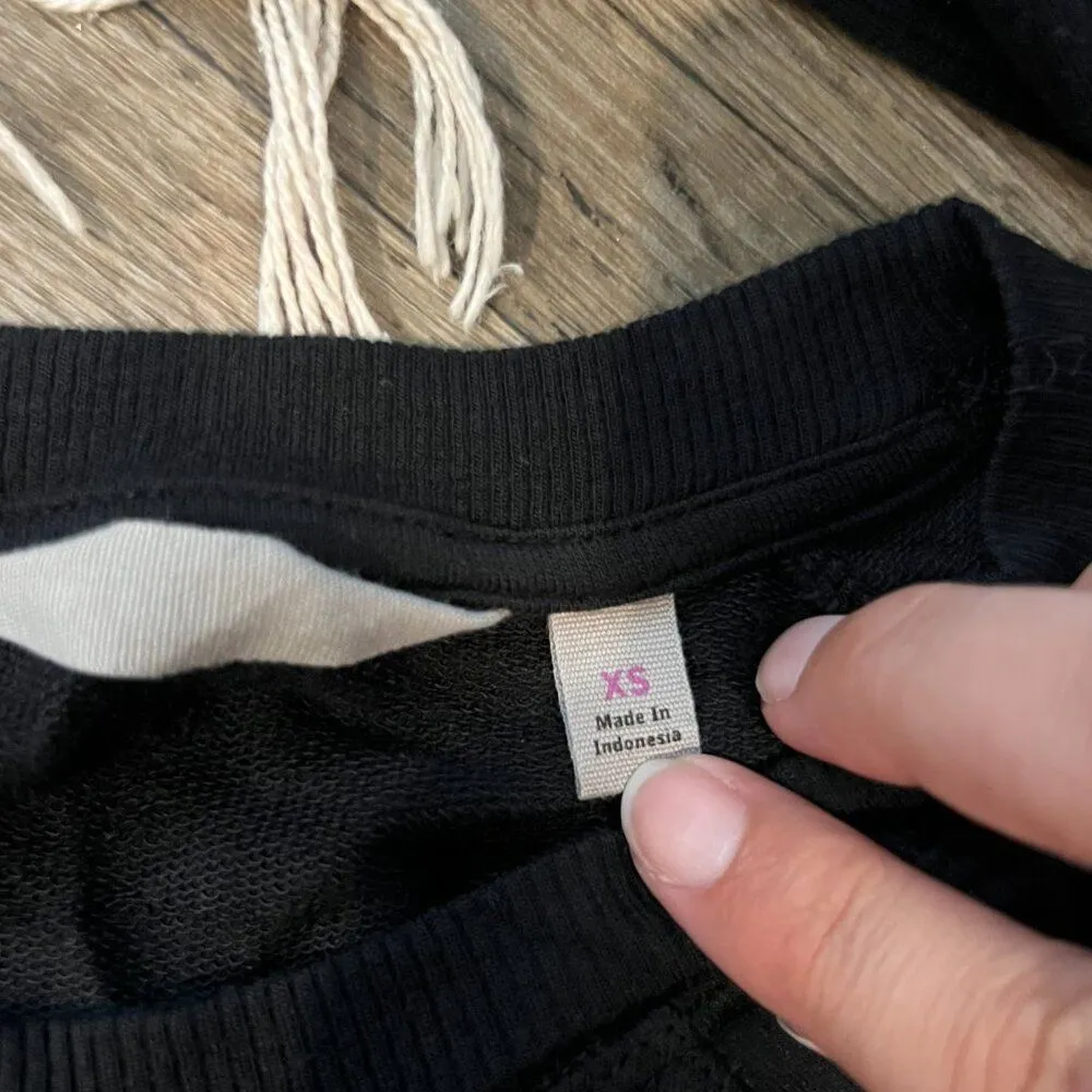 Athleta Black Criss Cross Sweater Dress With Thumb Holes, Wonen’s Size XS - Image 10