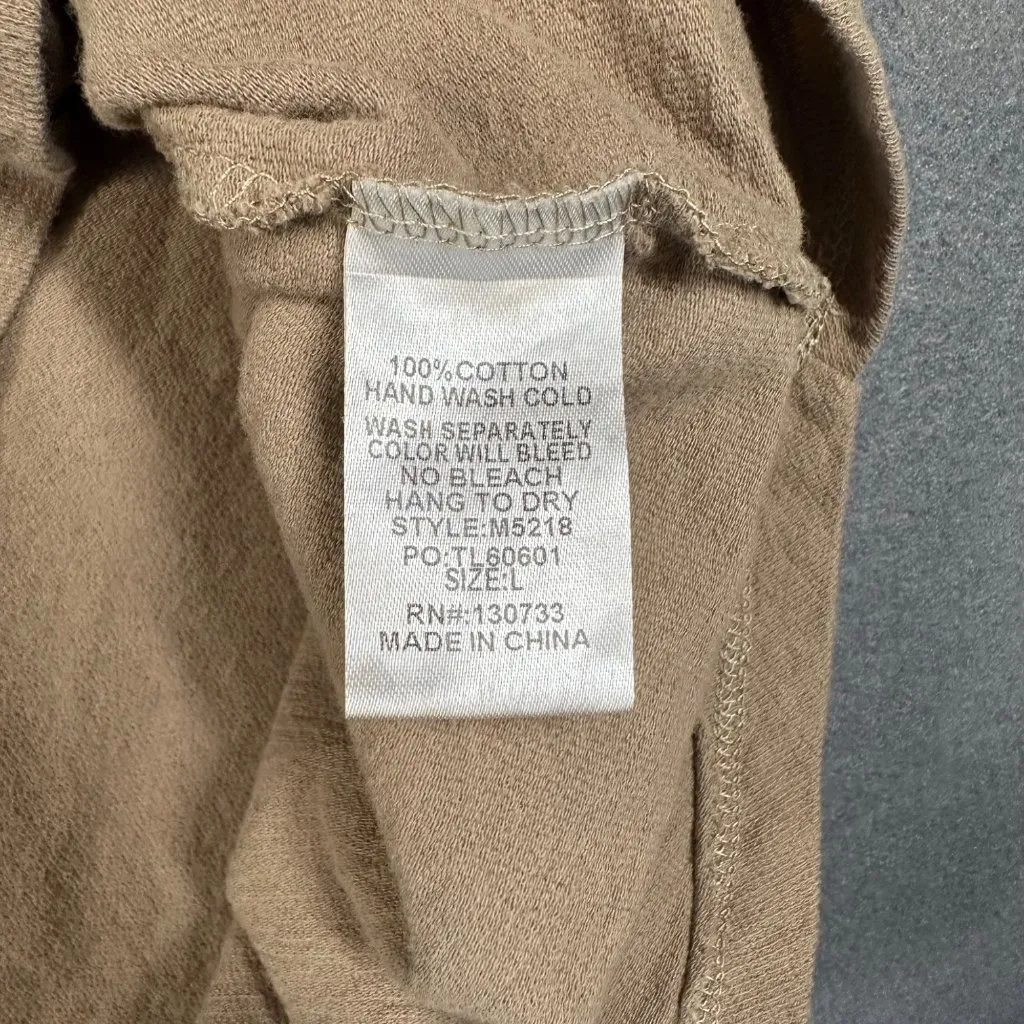 Umgee USA Womens Large Olive Green Crochet Detail Cotton 3/4 Sleeve‎ Shirt - Image 10