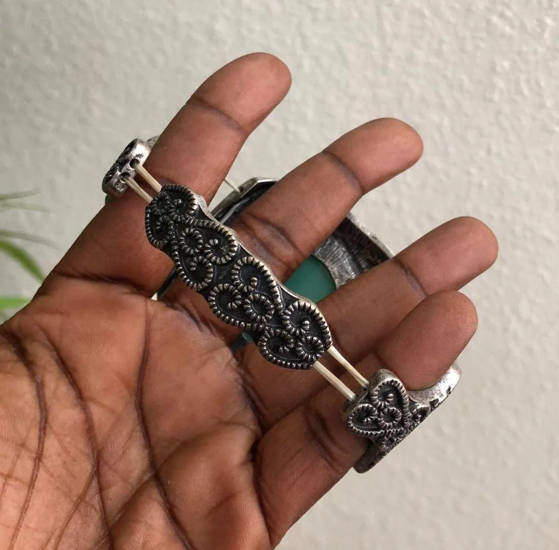 Rare Custom Goth grunge whimsygoth Large chunky green turquoise - Image 5