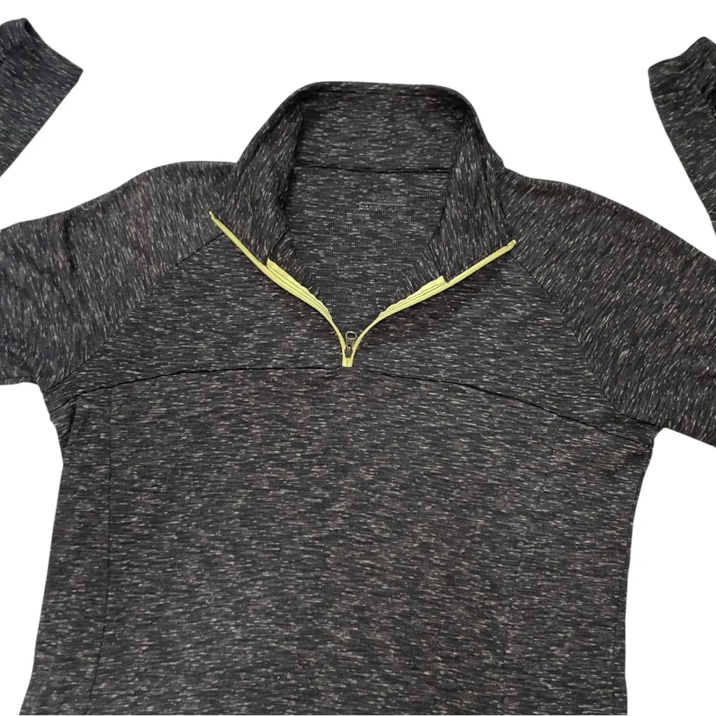 Columbia Quarter-Zip Heather Gray Long Sleeve Top - Image 5