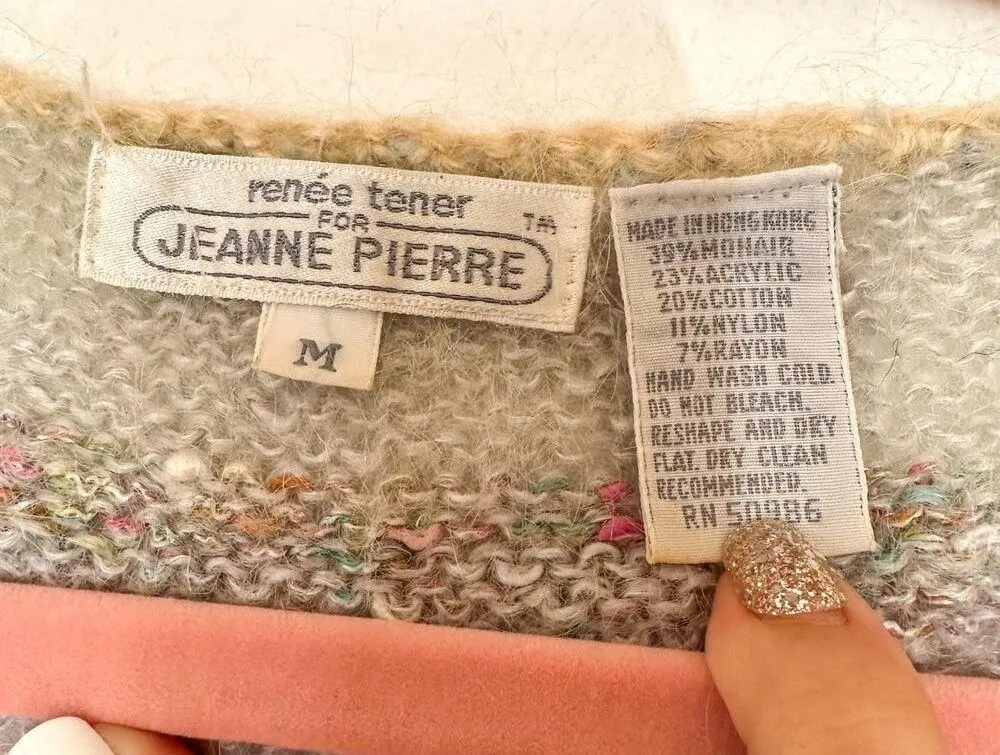 Vintage 90s Rainbow Sweater Vest Mohair Blend Medium - Image 3