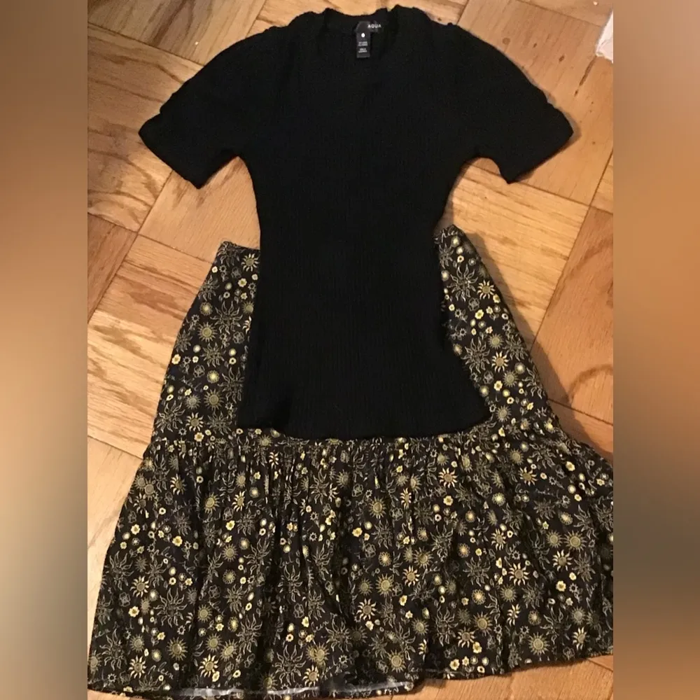 Sandro women fit & Flare cotton skirt US size 0 comes with free aqua rib shirt - Image 8