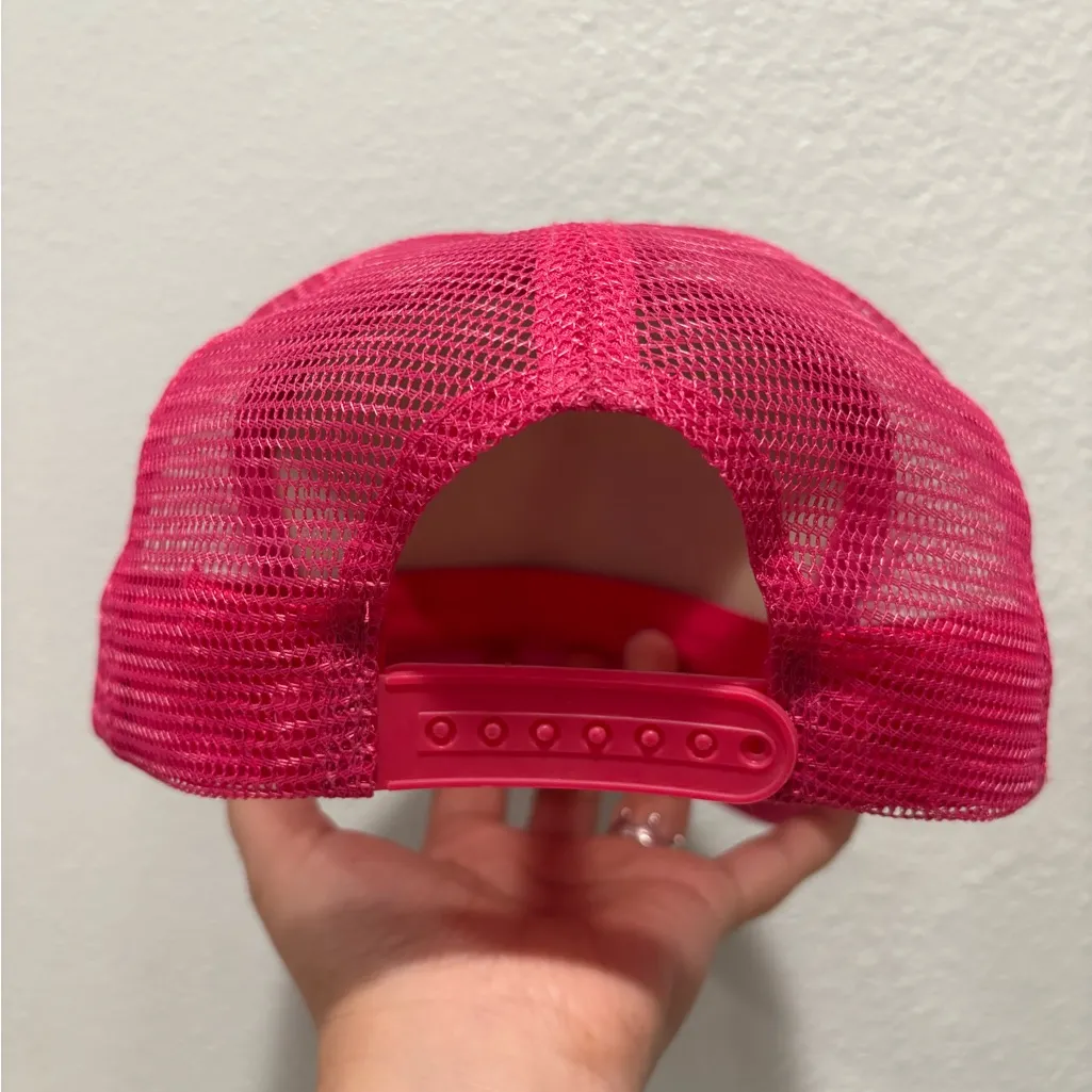 🧶Soccer Mom Pink and Black Handmade Hat - Image 4