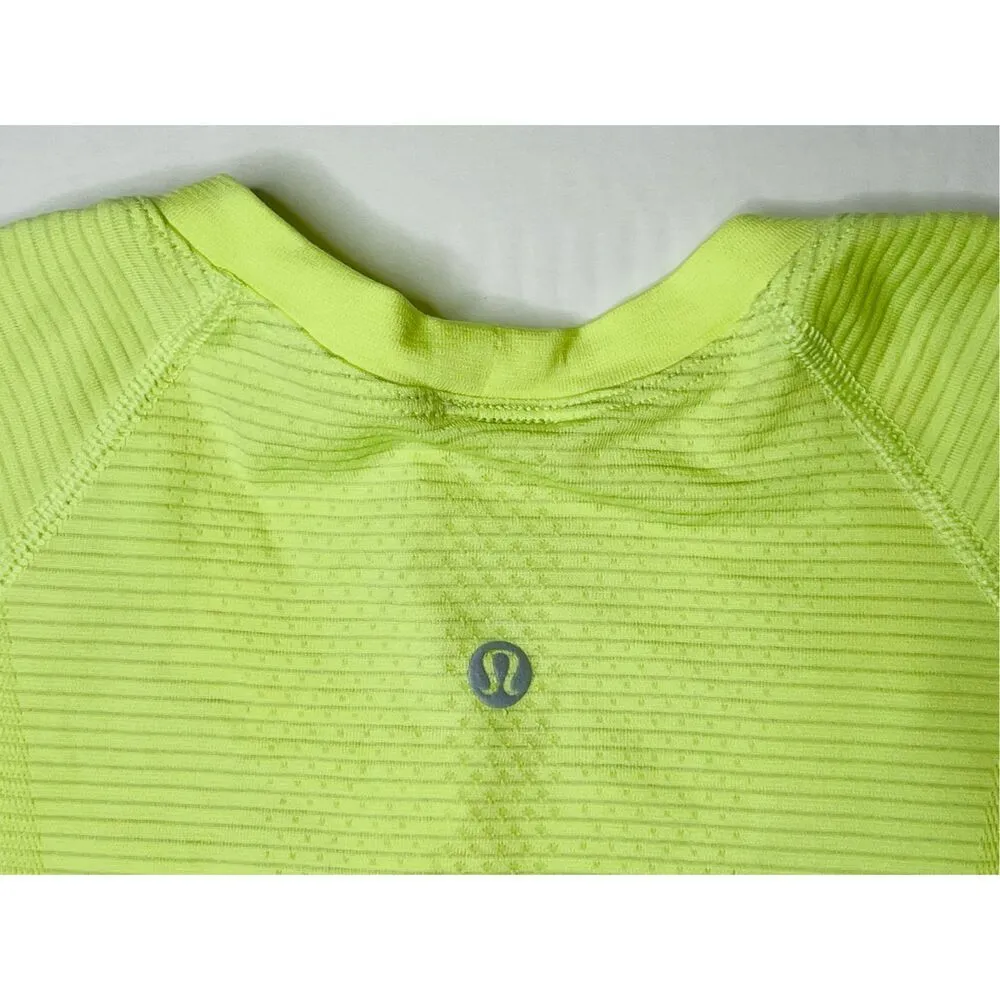 Lululemon W3FEHS Swiftly Tech SS Top 2.0 Race‎ Length Neon Green Activewear XS - Image 6