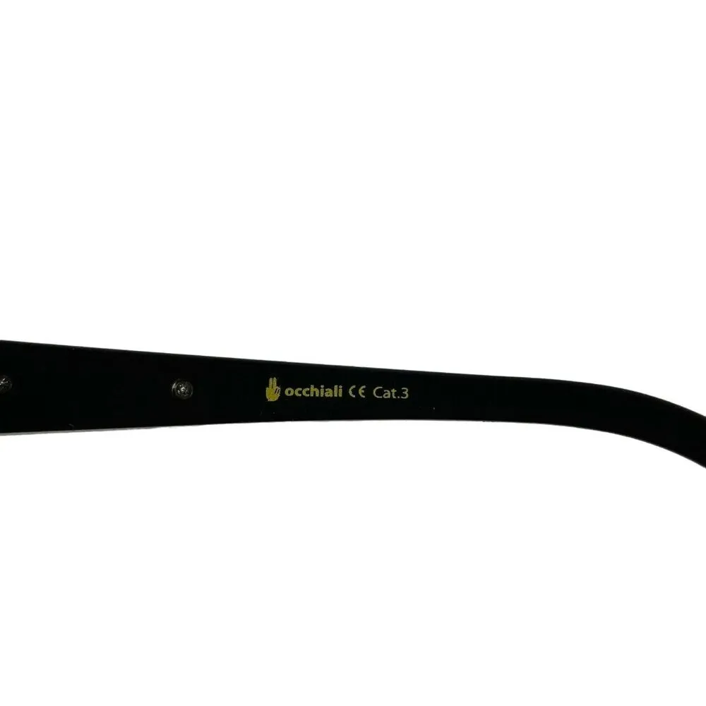 Ochiali Sunglasses With Case Eyeglass Cleaner Cloth Dark Brown Lens u - Image 2