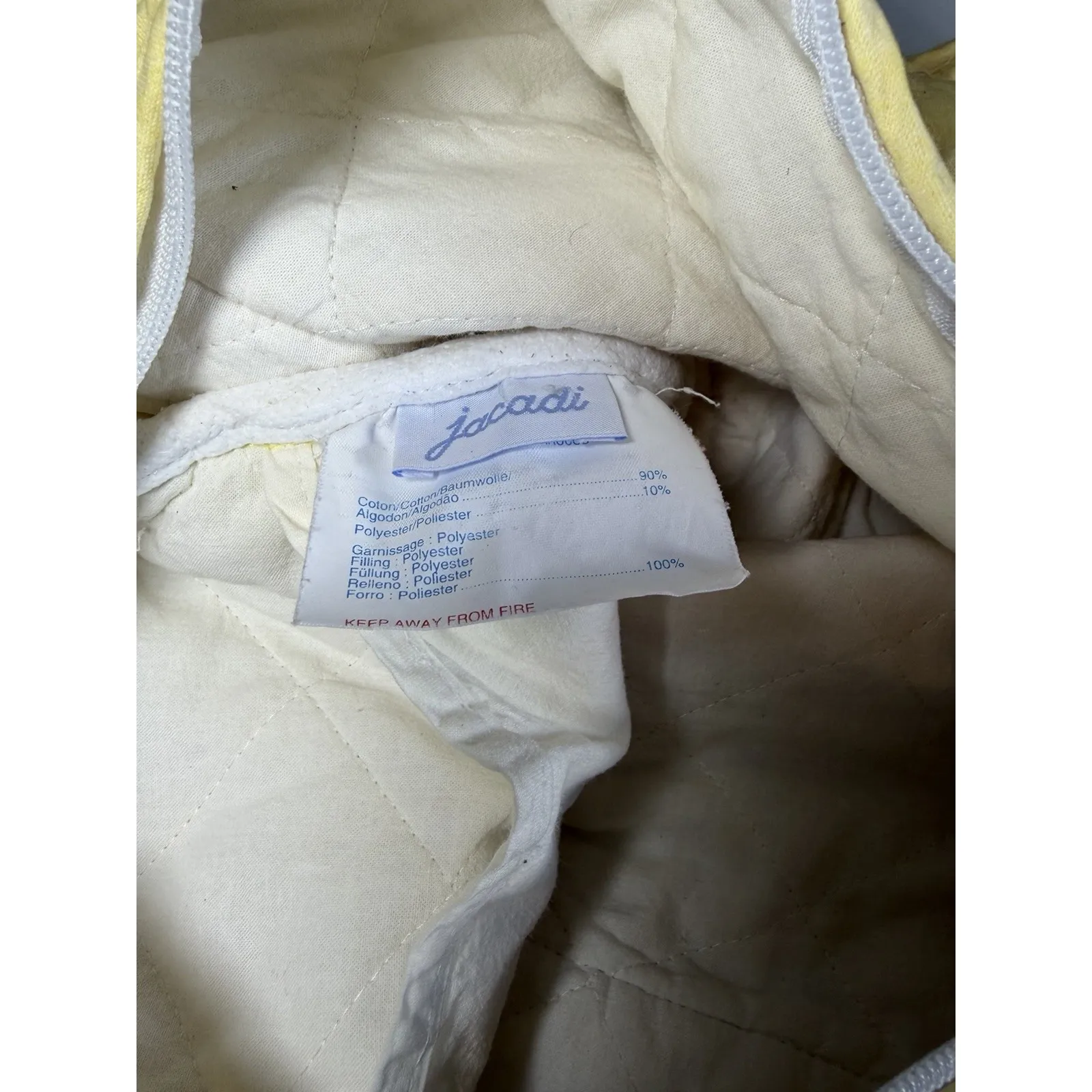 Jacadi Quilted‎ Baby Diaper Bag Yellow Tote French Boutique Retro Style - Image 9