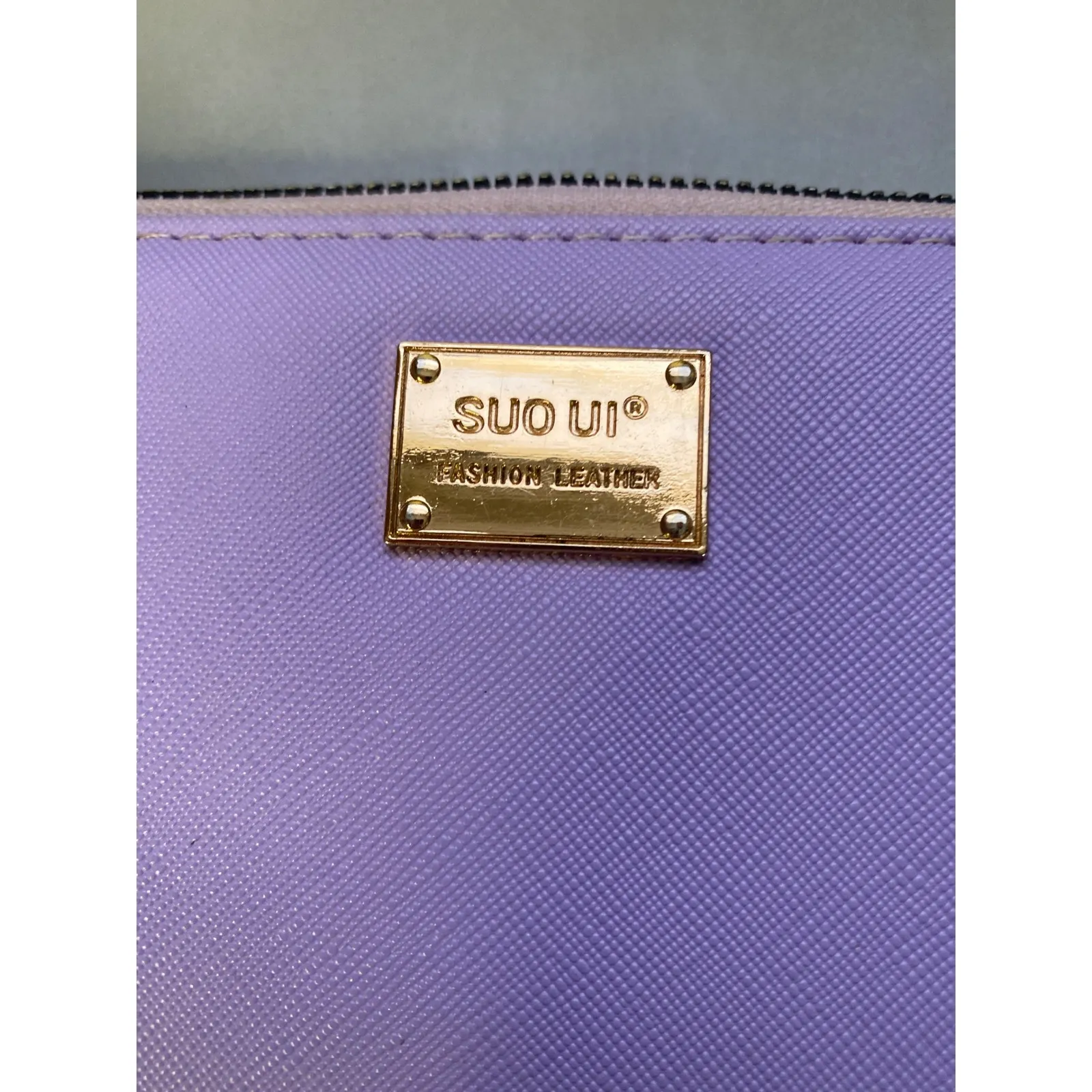 SUO UI Purple Fashion Leather Wristlet Wallet Organizer - Image 2