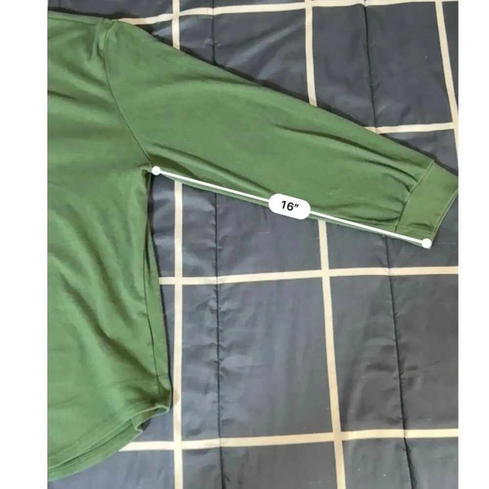 AURUZA Women's Size XL Long Sleeve Crewneck Cozy Warm Soft Top, Green - Image 6