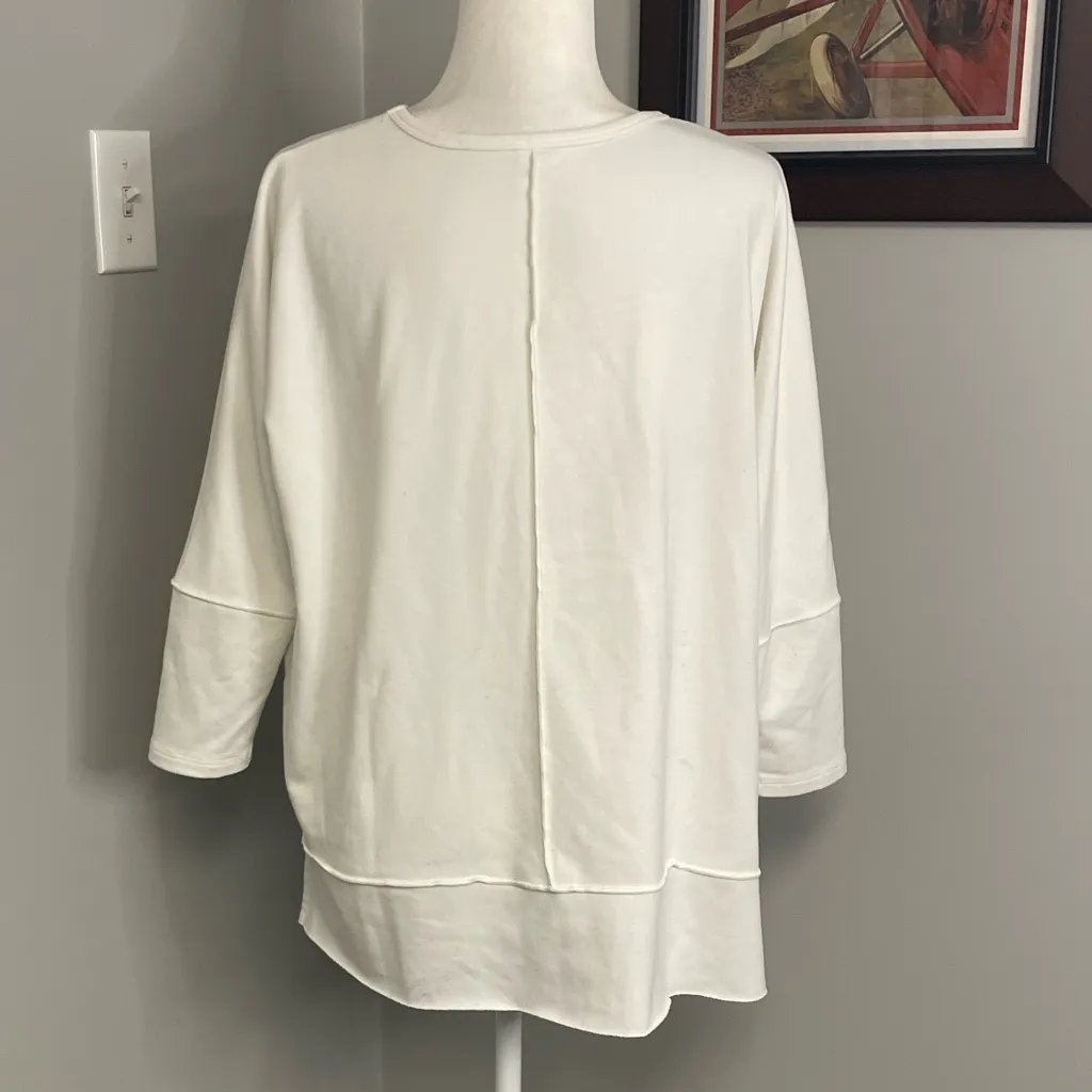 Spanx Comfy white oversized sweatshirt womens size Small - Image 3