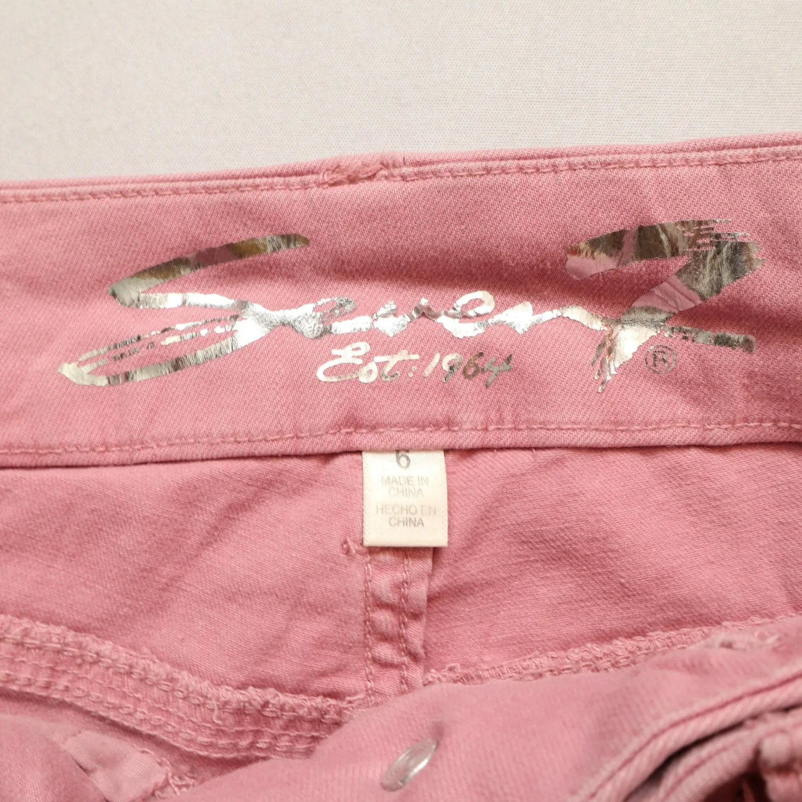 Seven7 Pink High Rise Skinny Tummyless Colorful Boho Soft Stretch Fairy Pants 6 - Image 12