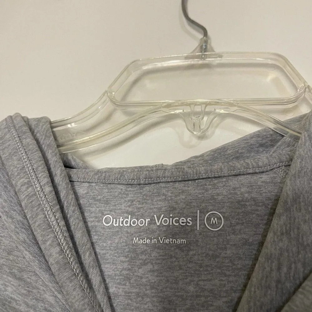 Outdoor Voices All day hoodie gray lightweight soft pullover thumb holes MEDIUM - Image 3